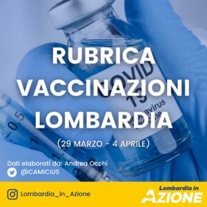Scopri di più sull'articolo Rubrica Vaccinazioni della settimana 29 marzo – 4 aprile in Lombardia.
